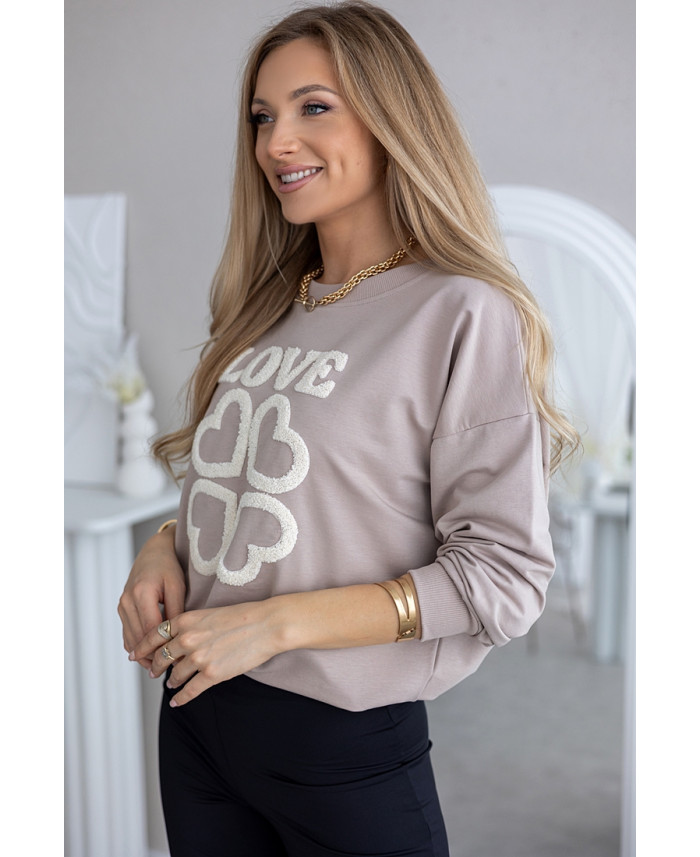 Bluza Love Beżowa