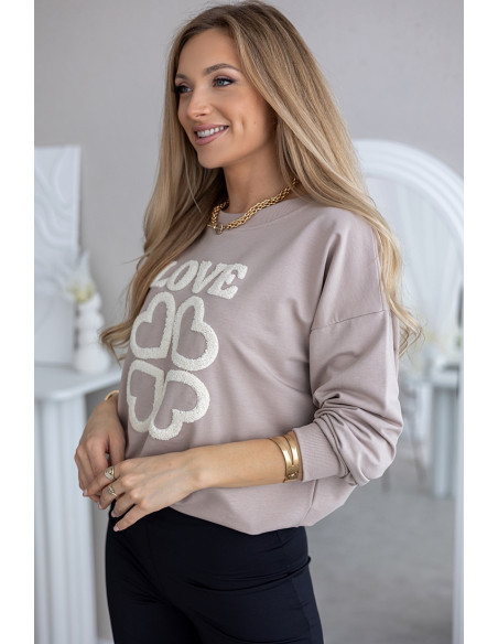Bluza Love Beżowa