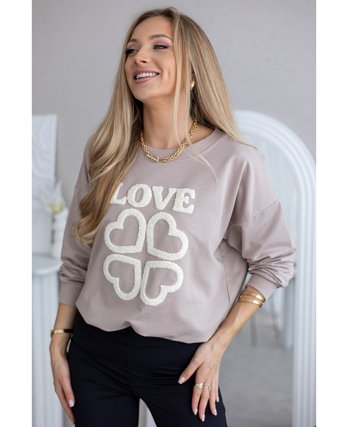 Bluza Love Beżowa