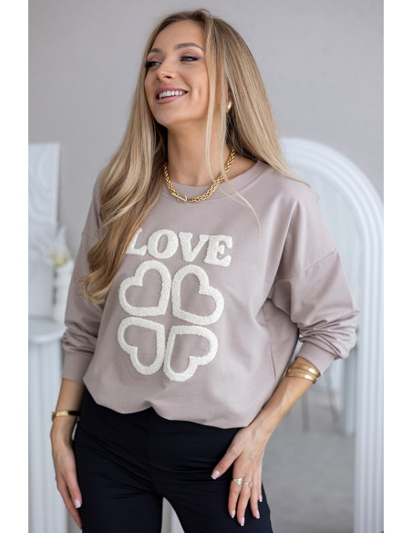 Bluza Love Beżowa