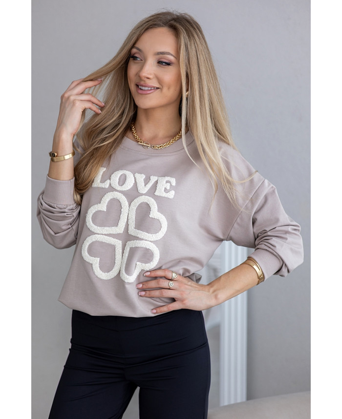 Bluza Love Beżowa