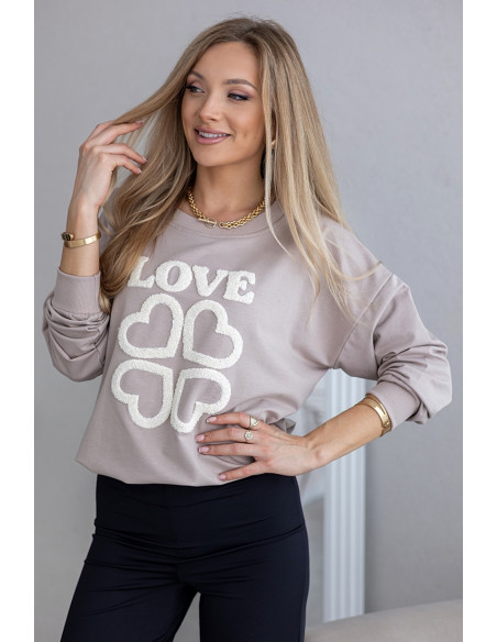 Bluza Love Beżowa