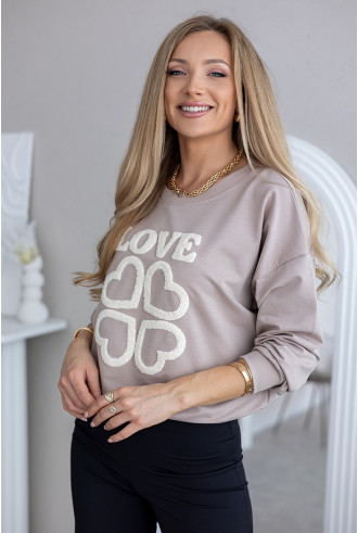 Bluza Love Beżowa 2