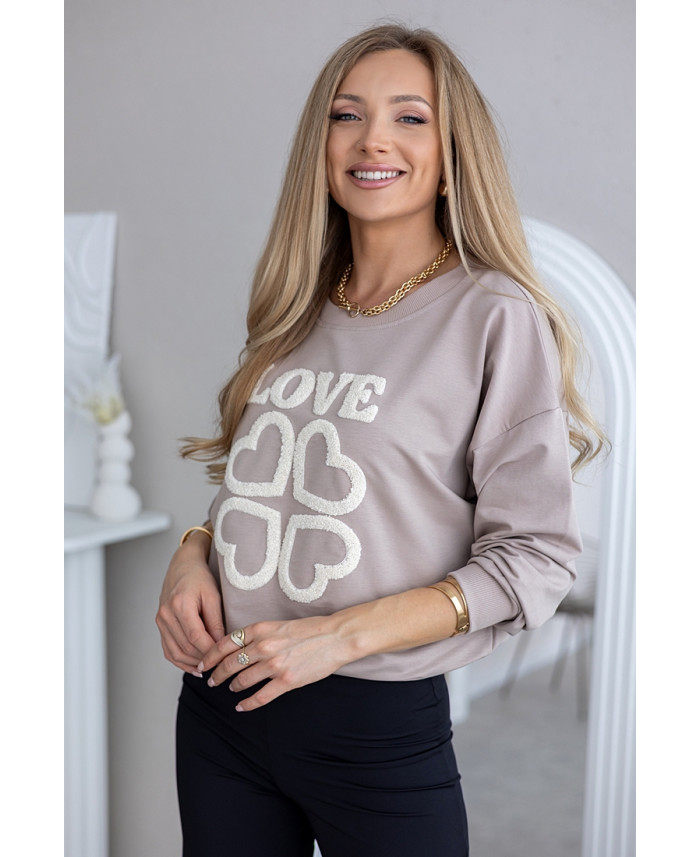 Bluza Love Beżowa