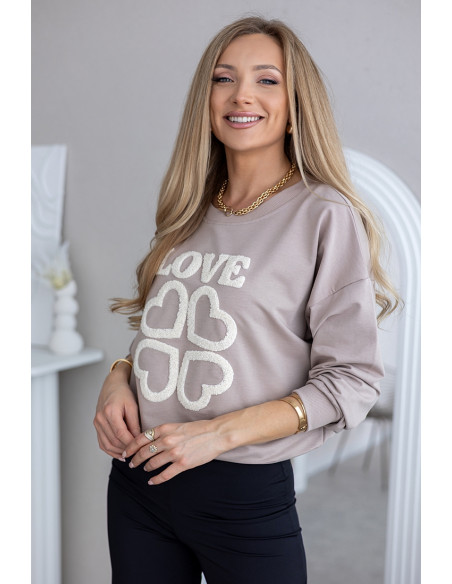 Bluza Love Beżowa