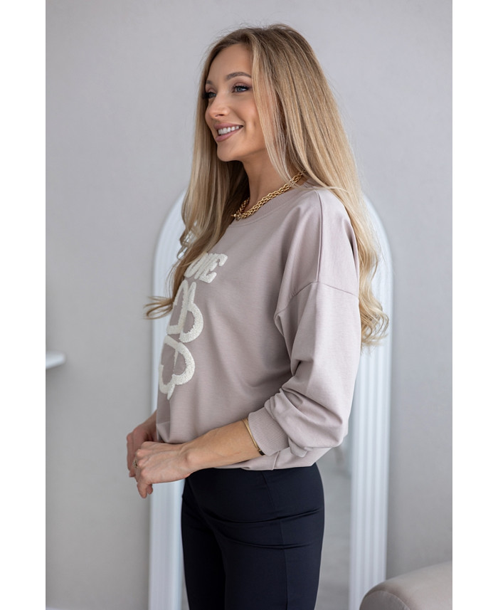Bluza Love Beżowa
