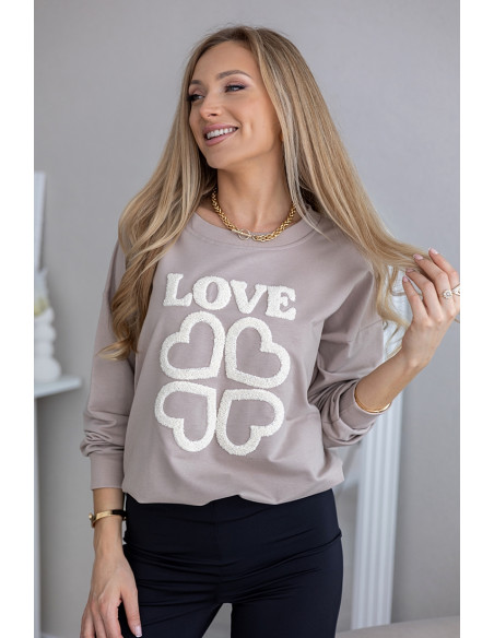 Bluza Love Beżowa
