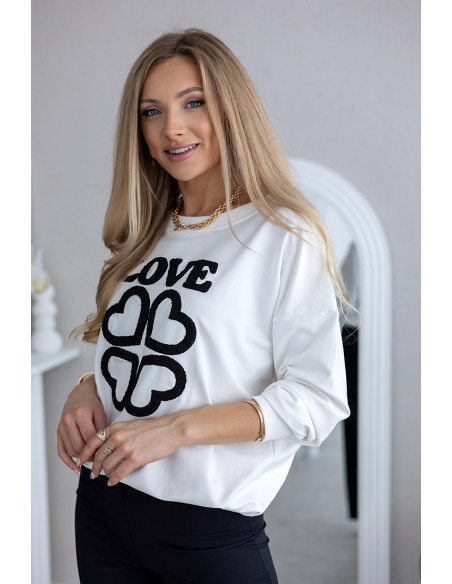 Bluza Love Biała