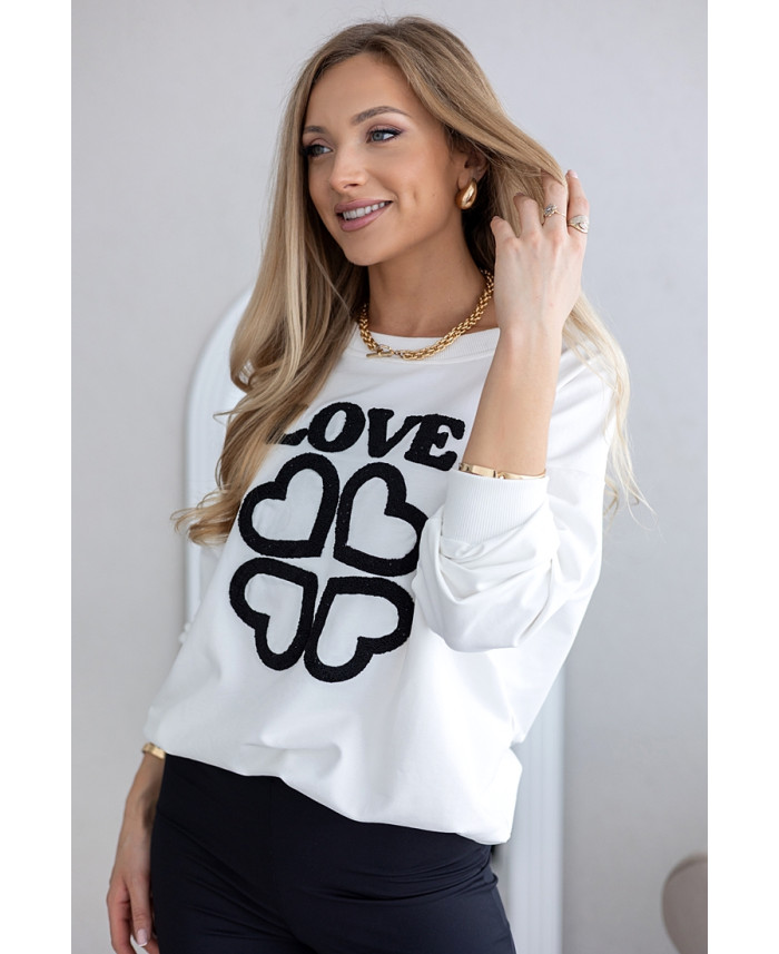 Bluza Love Biała