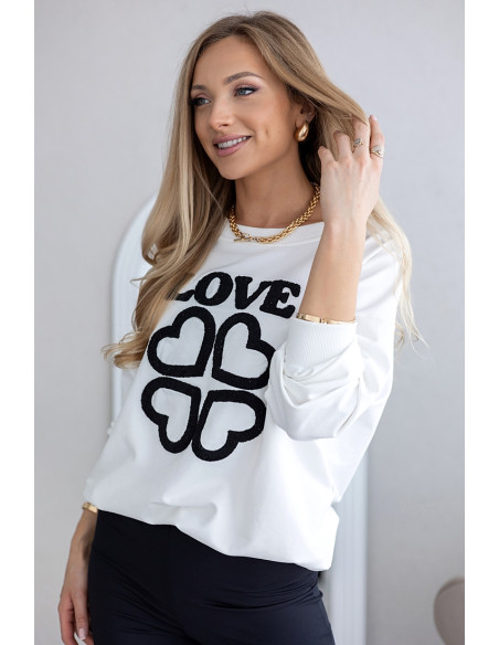 Bluza Love Biała
