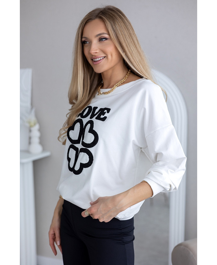 Bluza Love Biała