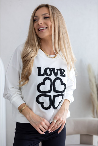 Bluza Love Biała