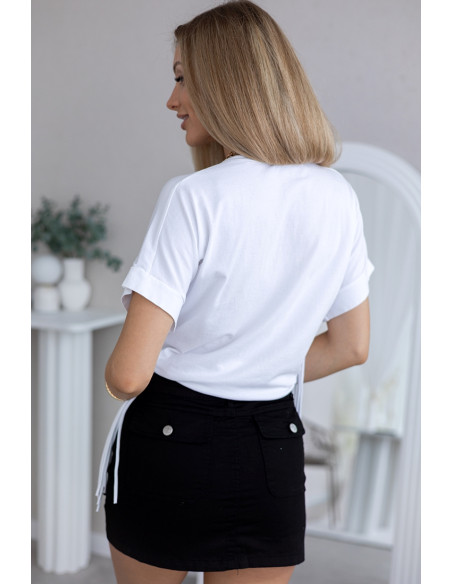 Bluzka Frędzle Biała