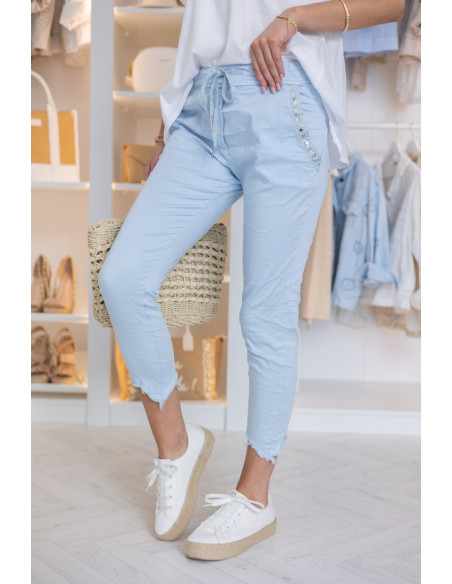 Spodnie Moxa Błękitne