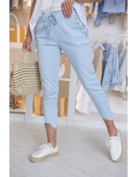 Spodnie Moxa Błękitne