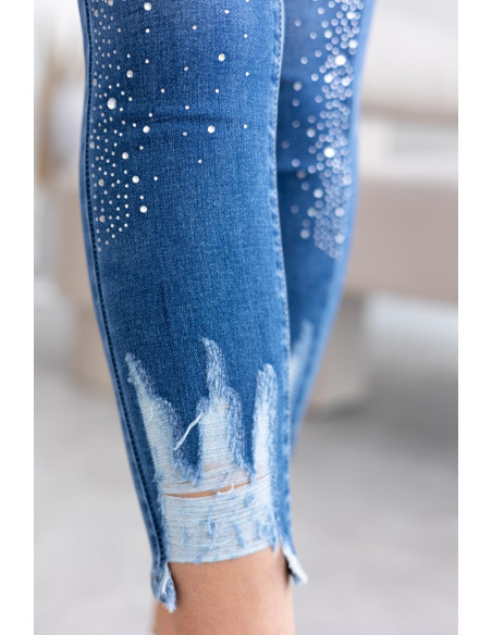 Spodnie Jeans w Cyrkonie