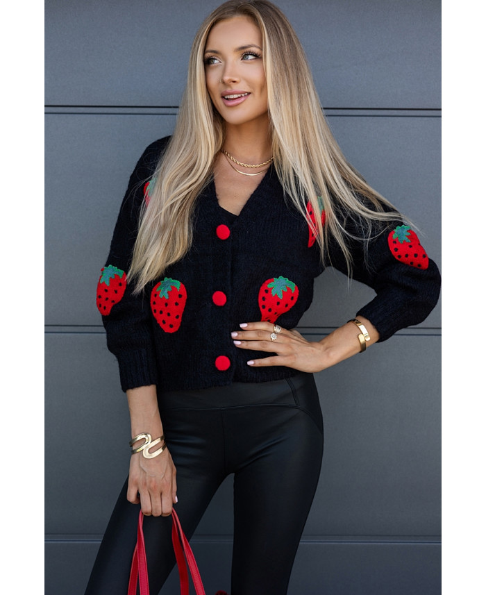 Sweter Strawberries Czarny