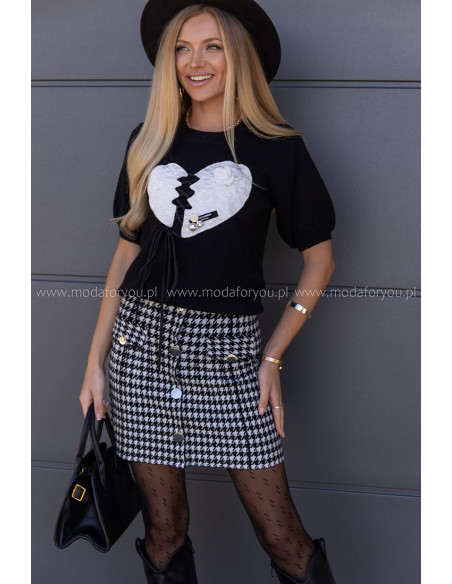 Sweterek Love Czarna