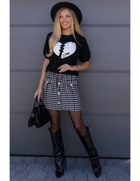 Sweterek Love Czarna