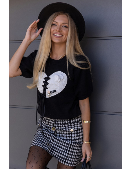 Sweterek Love Czarna