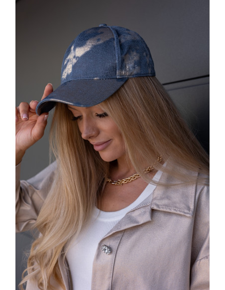 Czapka z Daszkiem Jeans ze Złotem