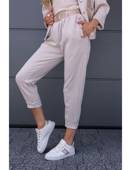 Spodnie Dresowe Flo Beżowe