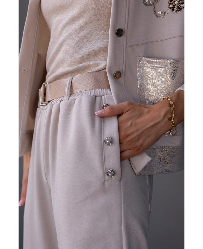 Spodnie Dresowe Flo Beżowe