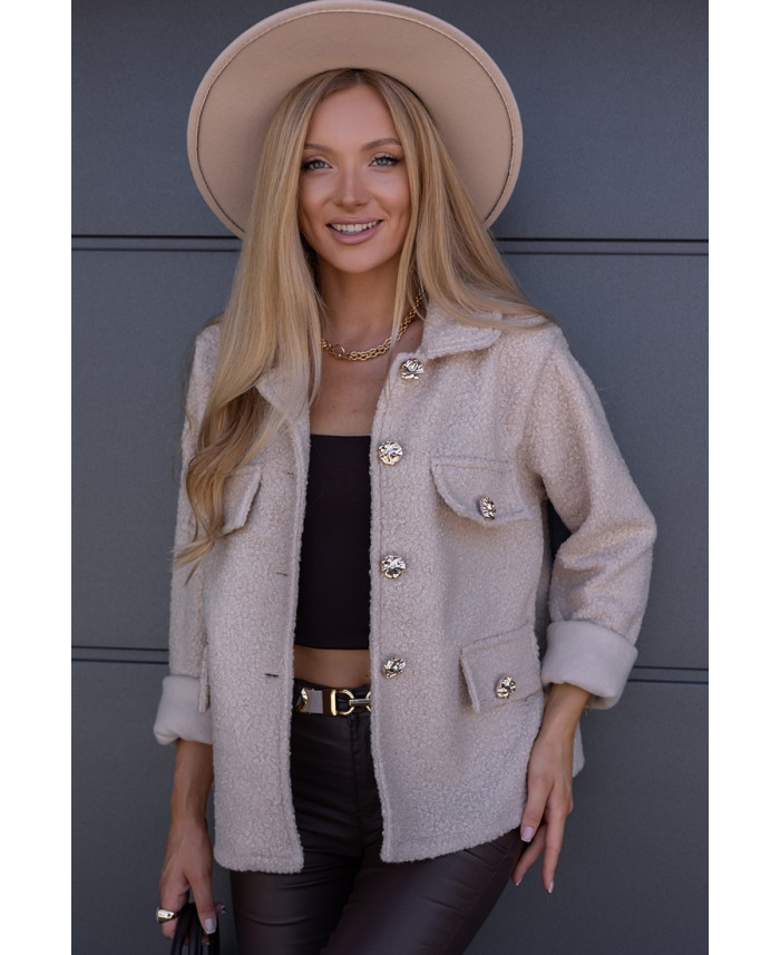 Kurtka Bukla Beżowa