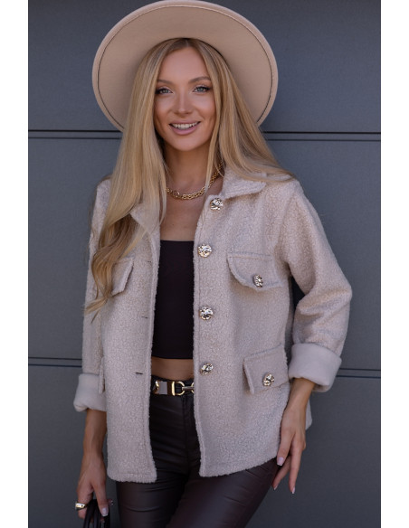 Kurtka Bukla Beżowa