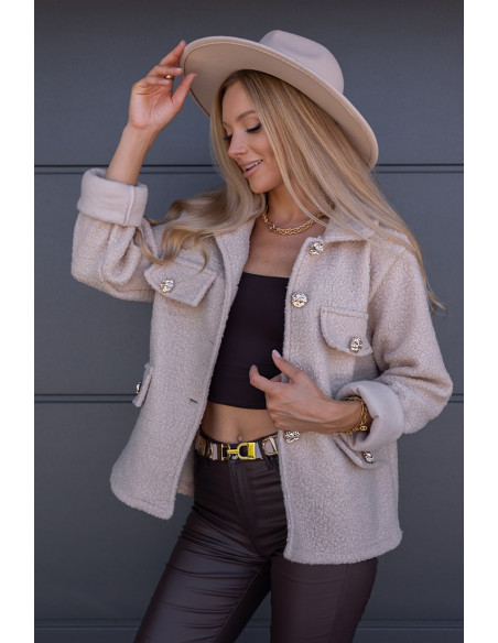 Kurtka Bukla Beżowa