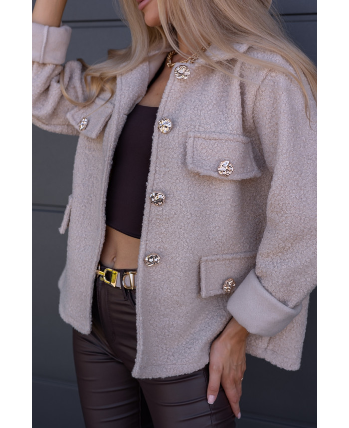 Kurtka Bukla Beżowa