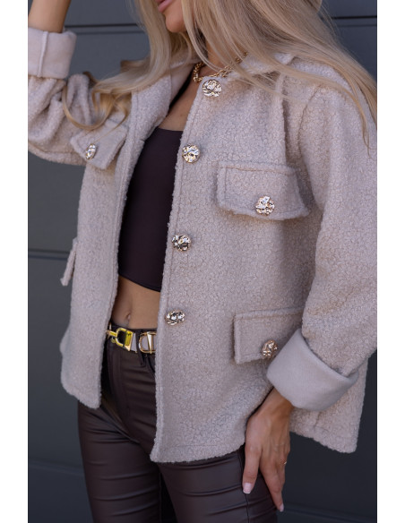 Kurtka Bukla Beżowa