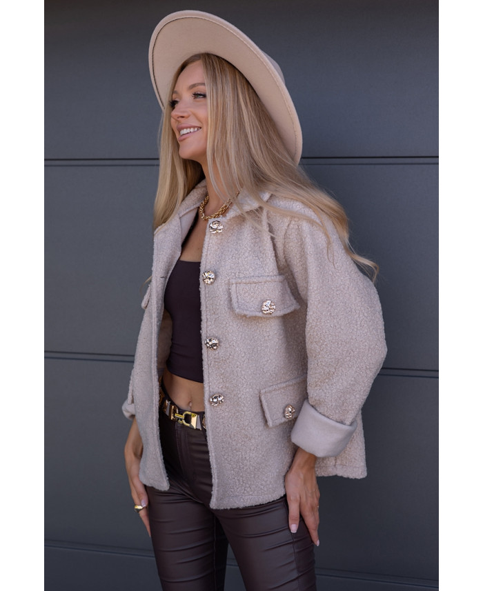 Kurtka Bukla Beżowa