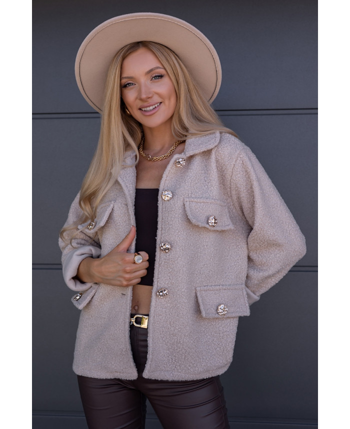 Kurtka Bukla Beżowa