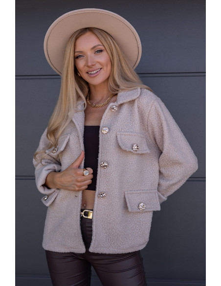 Kurtka Bukla Beżowa