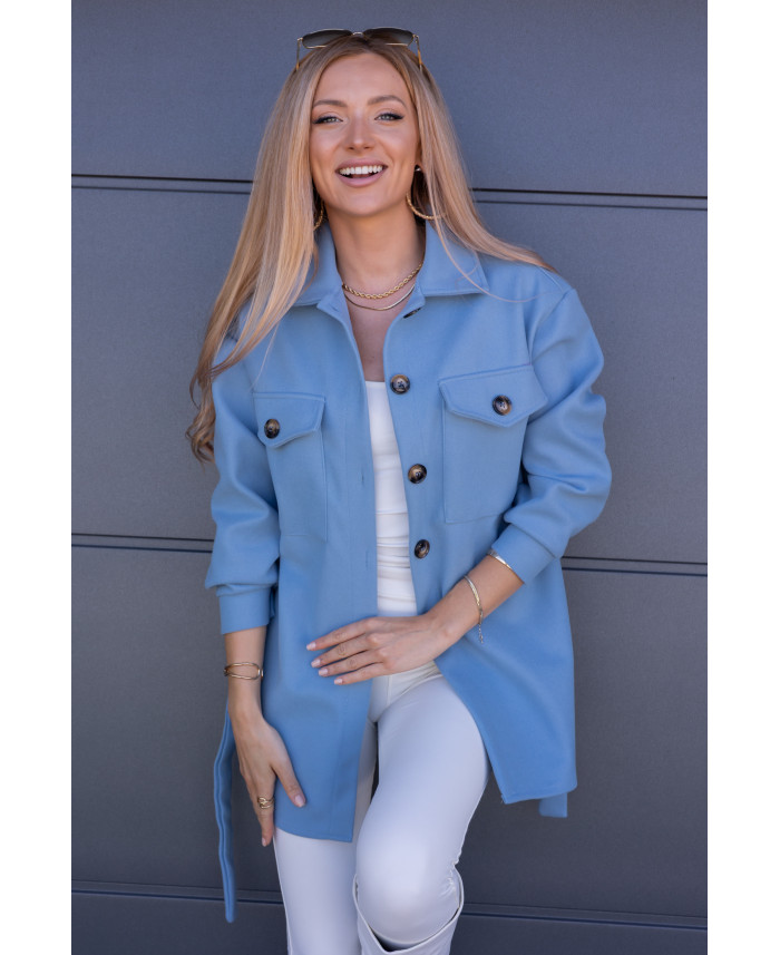 Kurtka Koszulowa Servo Błękitna