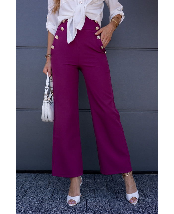 Spodnie Elle Buttoni Amarant