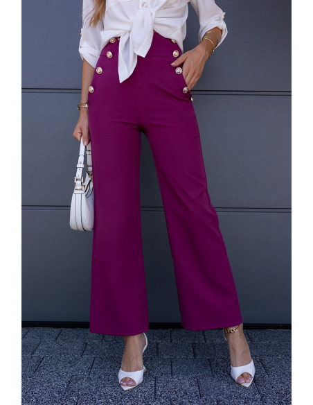 Spodnie Elle Buttoni Amarant