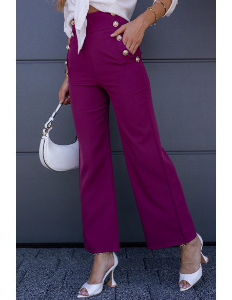 Spodnie Elle Buttoni Amarant