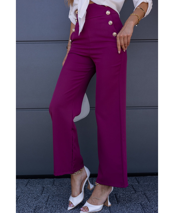 Spodnie Elle Buttoni Amarant