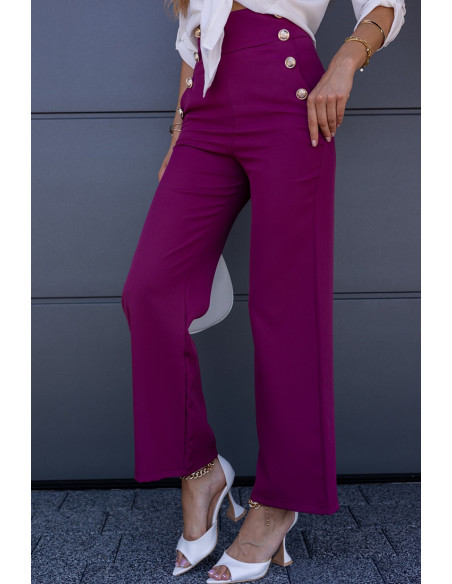 Spodnie Elle Buttoni Amarant