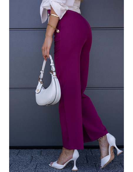 Spodnie Elle Buttoni Amarant