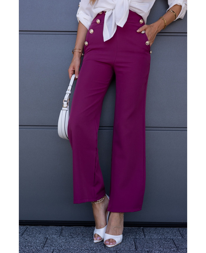 Spodnie Elle Buttoni Amarant