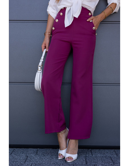 Spodnie Elle Buttoni Amarant