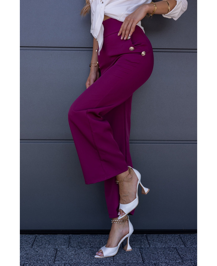 Spodnie Elle Buttoni Amarant