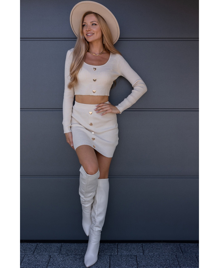 Komplet Heart Beżowy