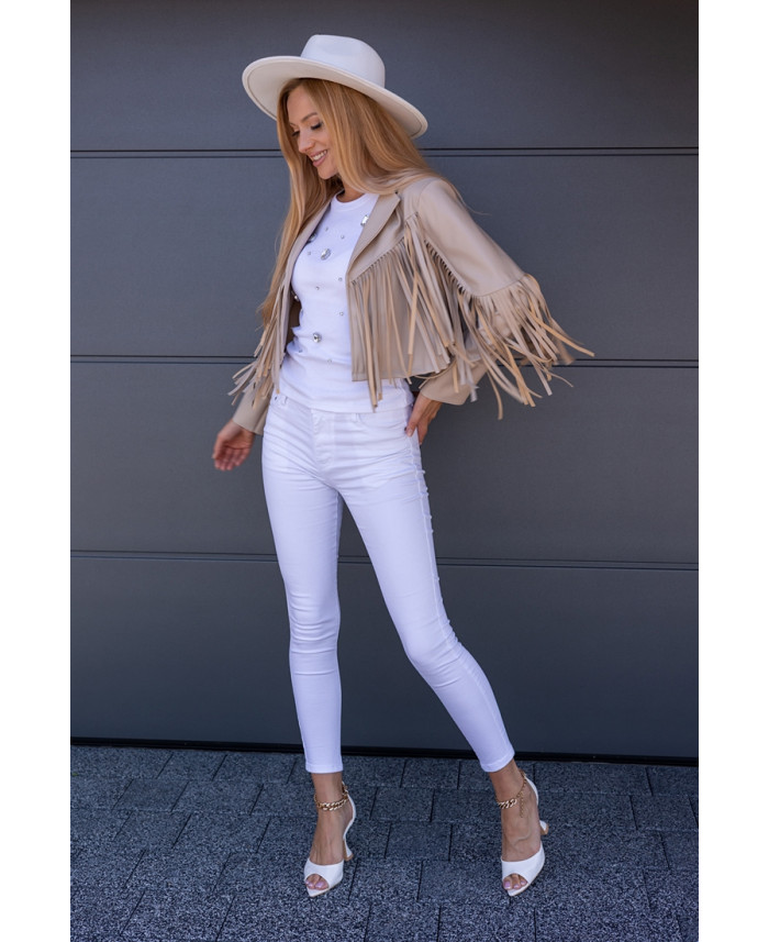 Spodnie Jeans Push-up Białe