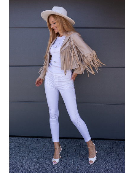 Spodnie Jeans Push-up Białe