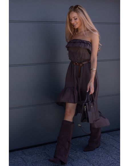 Sukienka Hiszpanka Autumn Brązowa