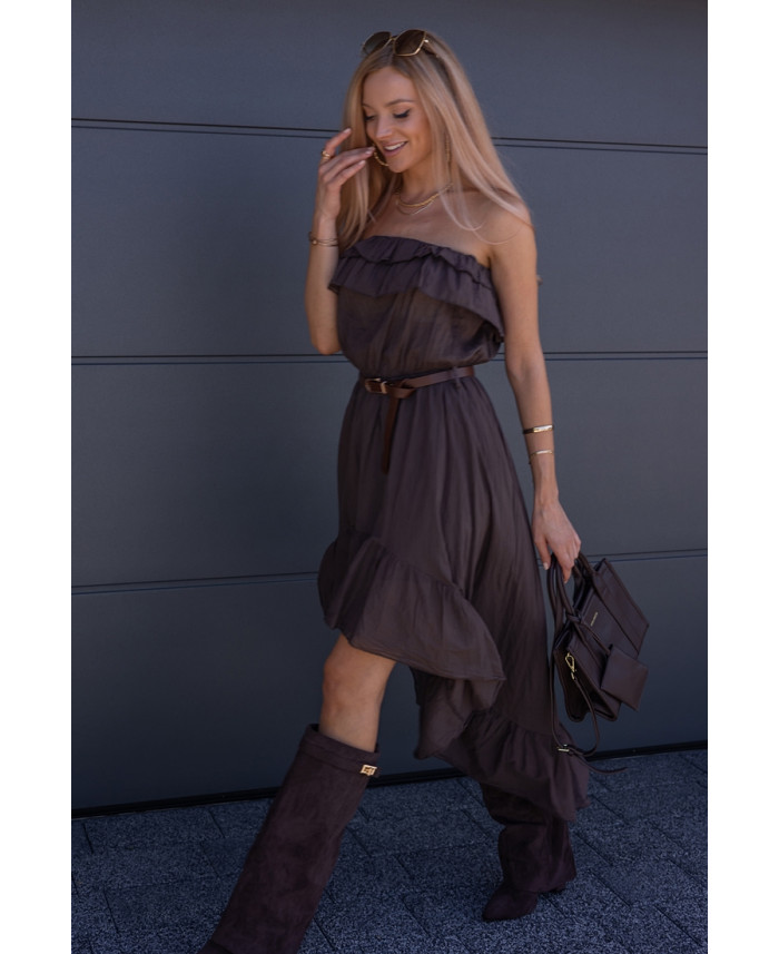 Sukienka Hiszpanka Autumn Brązowa